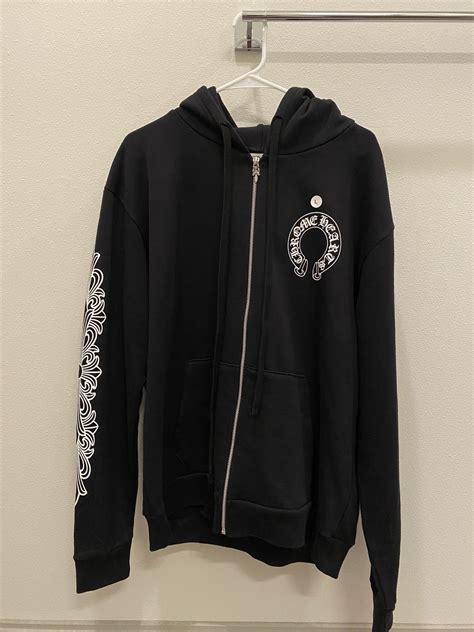 chrome hearts zip up hoodie replica|chrome hearts horseshoe zip up.